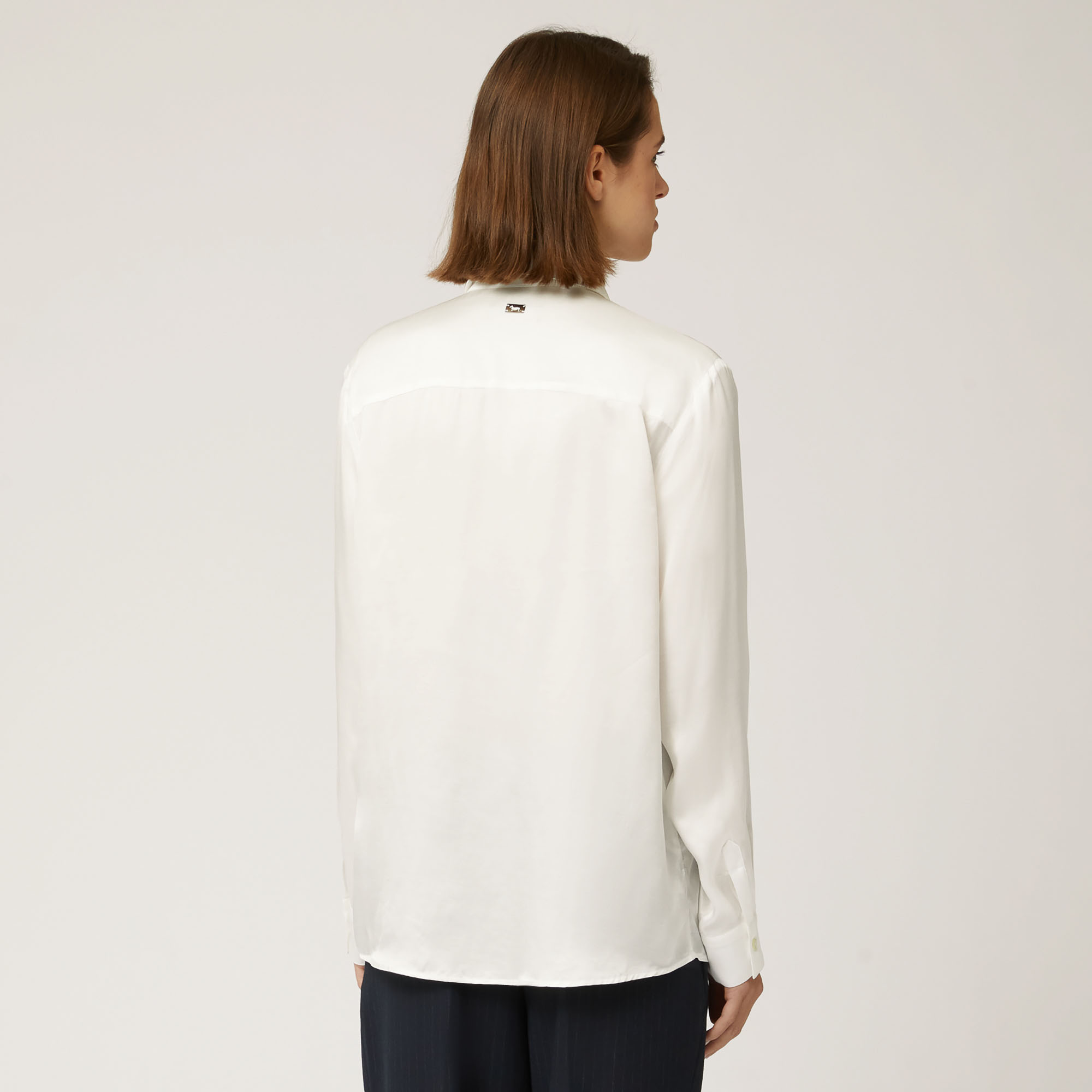 Camisa De Viscosa Suave, Blanco, large image number 1