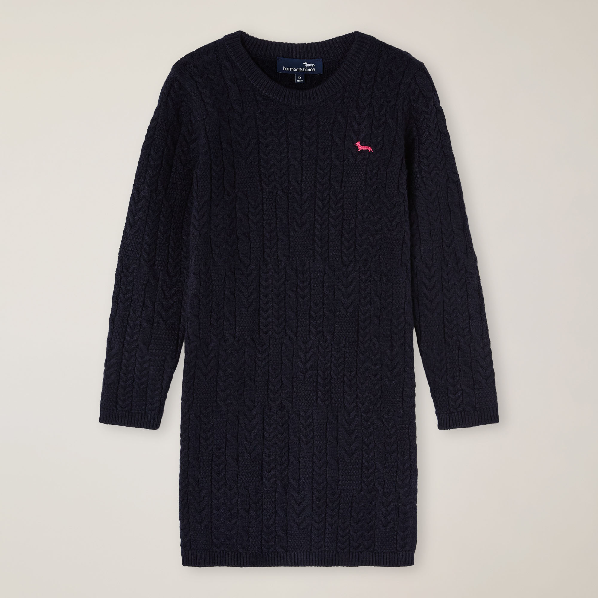 Knitted dress, Navy blue, large image number 0