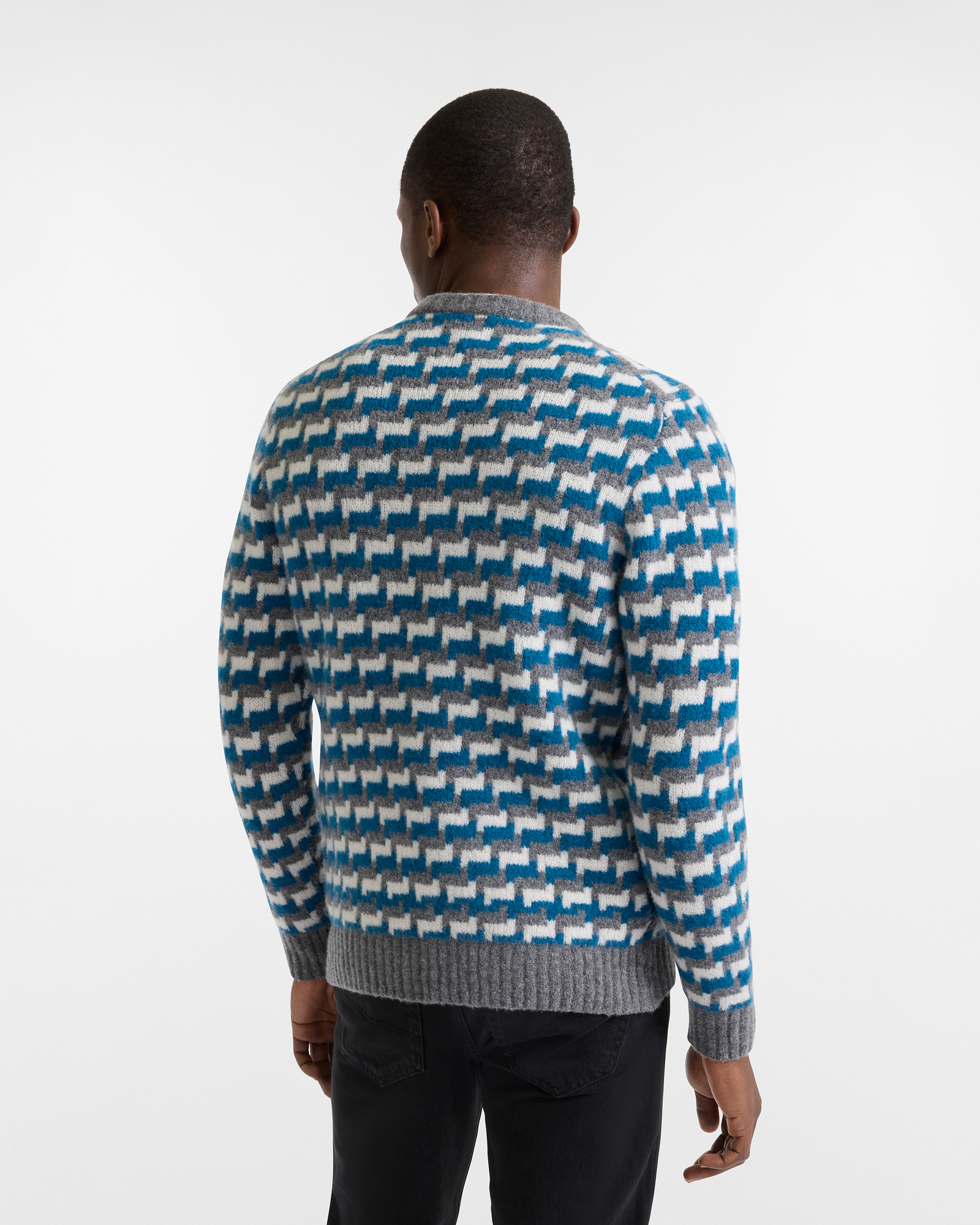 Pulóver de Cuello Redondo en Jacquard de Lana