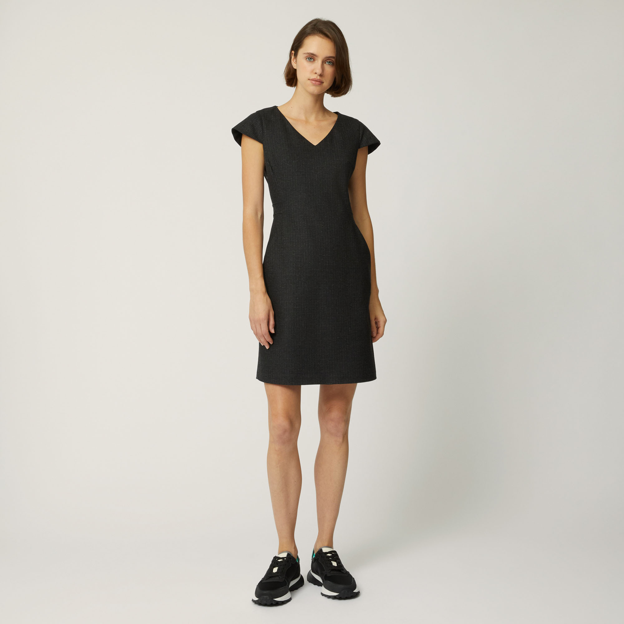 Sheath Dress With Back Slit, Grey, large image number 0