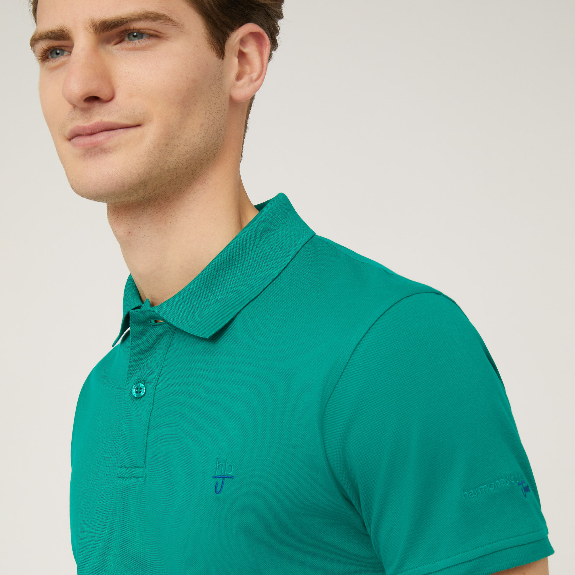 Polo In Cotone, Verde Scuro, large image number 2