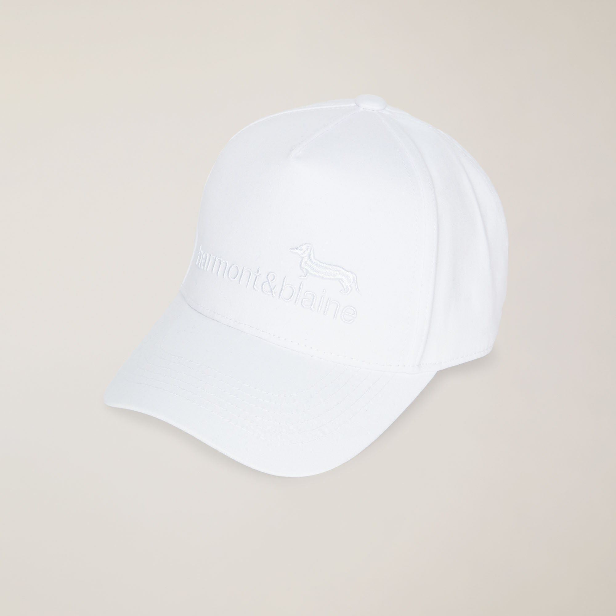 Baseball Hat with Logo, White, large