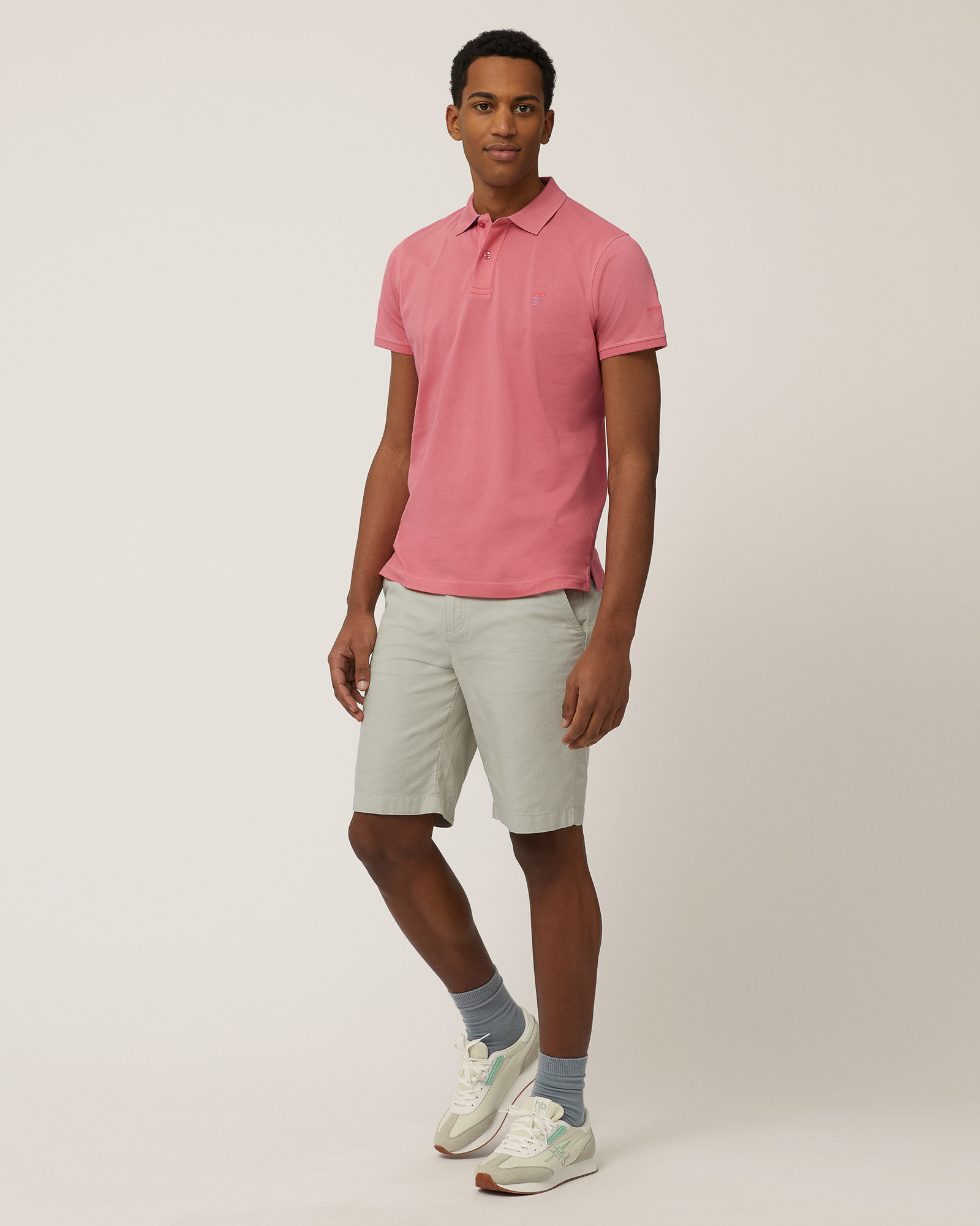 Narrow-Fit Cotton Polo, Hibiscus, large image number 3