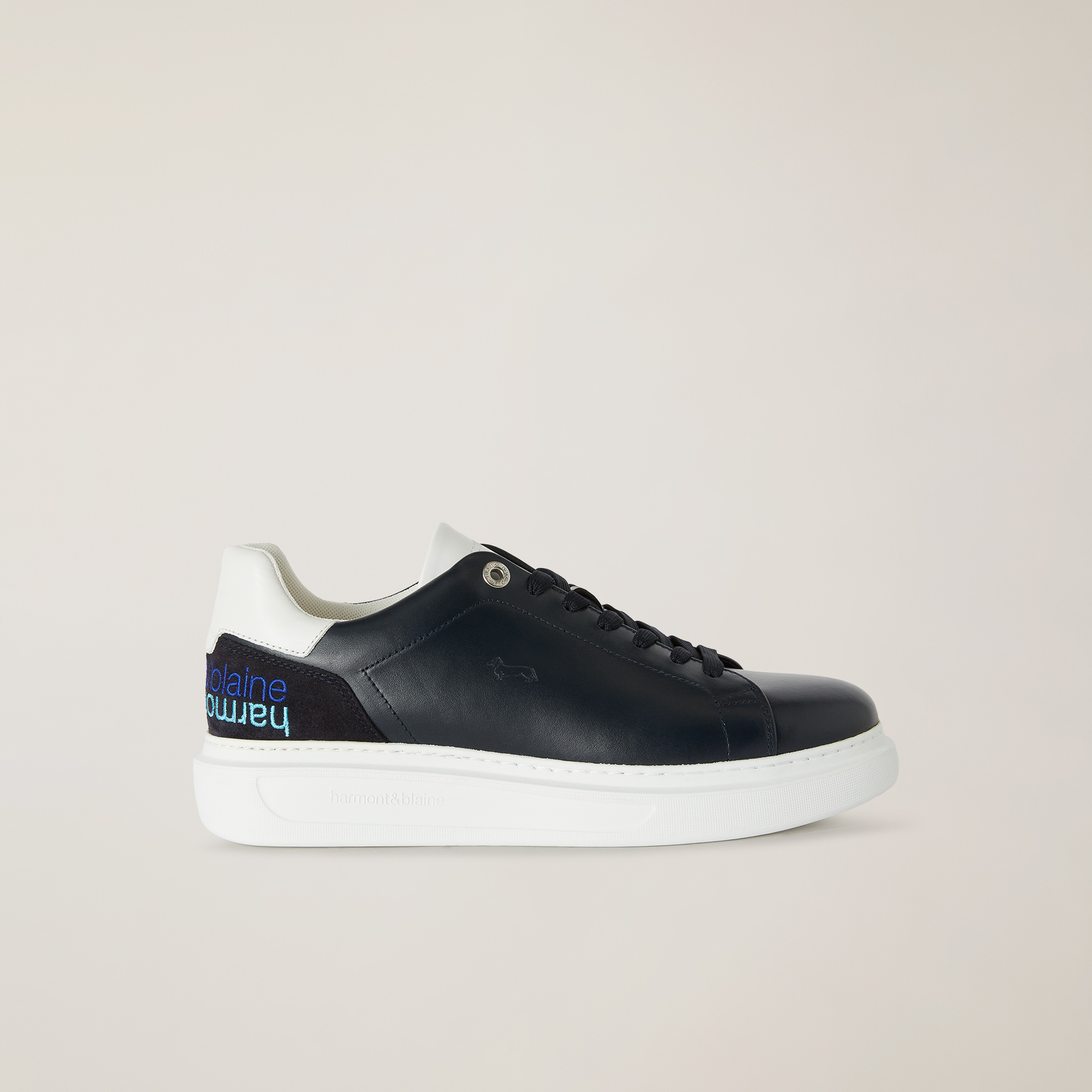 Sneaker In Pelle Con Scritta