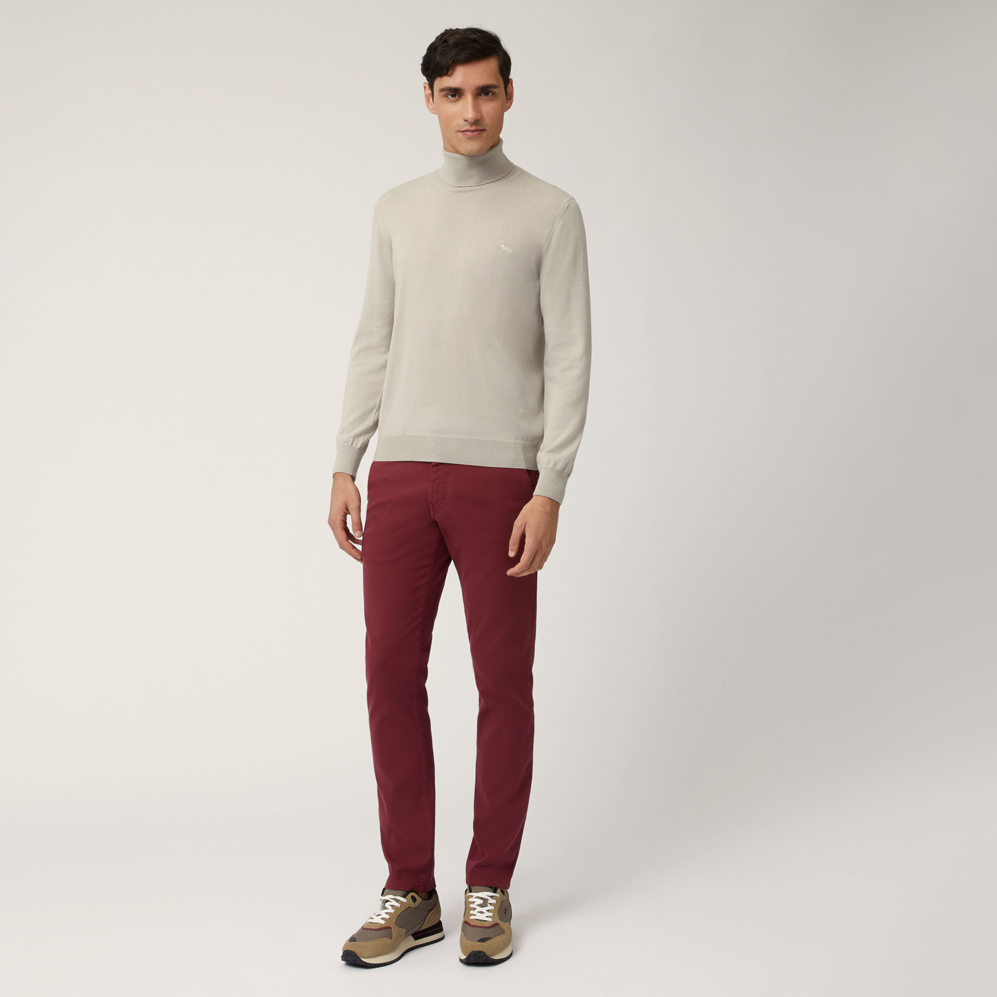 Merino Wool Turtleneck, Beige, large image number 3