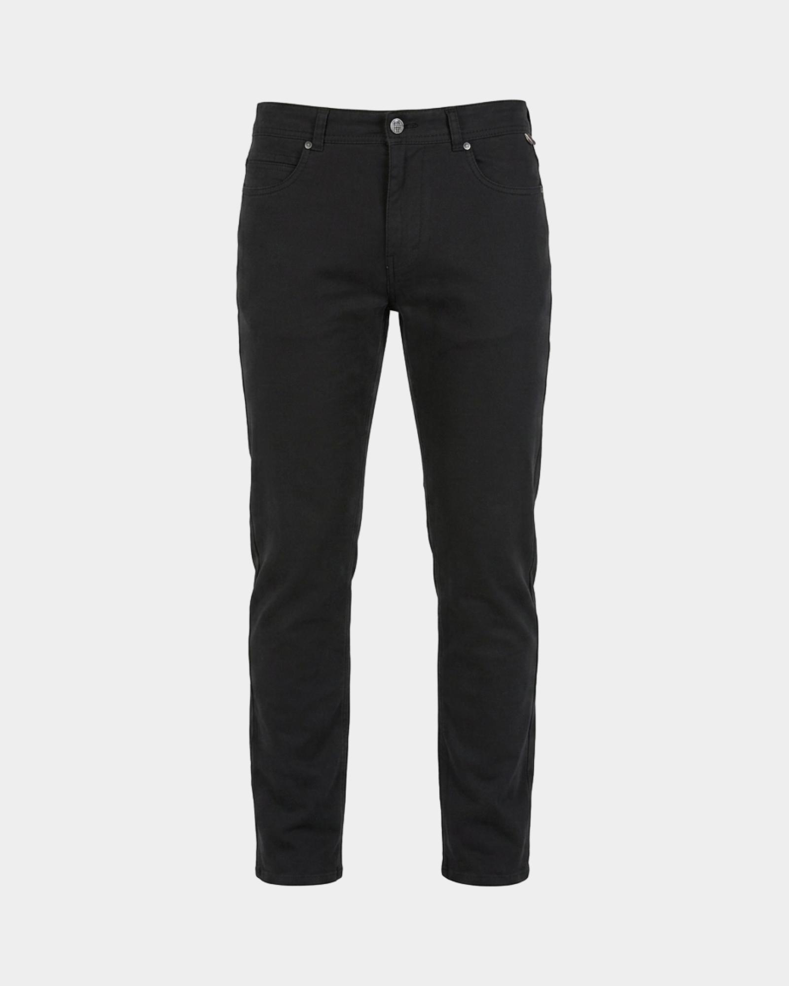 Pantalone HBJ Uomo 5 Tasche Narrow Fit in Gabardina di Cotone Stretch, NERO, large