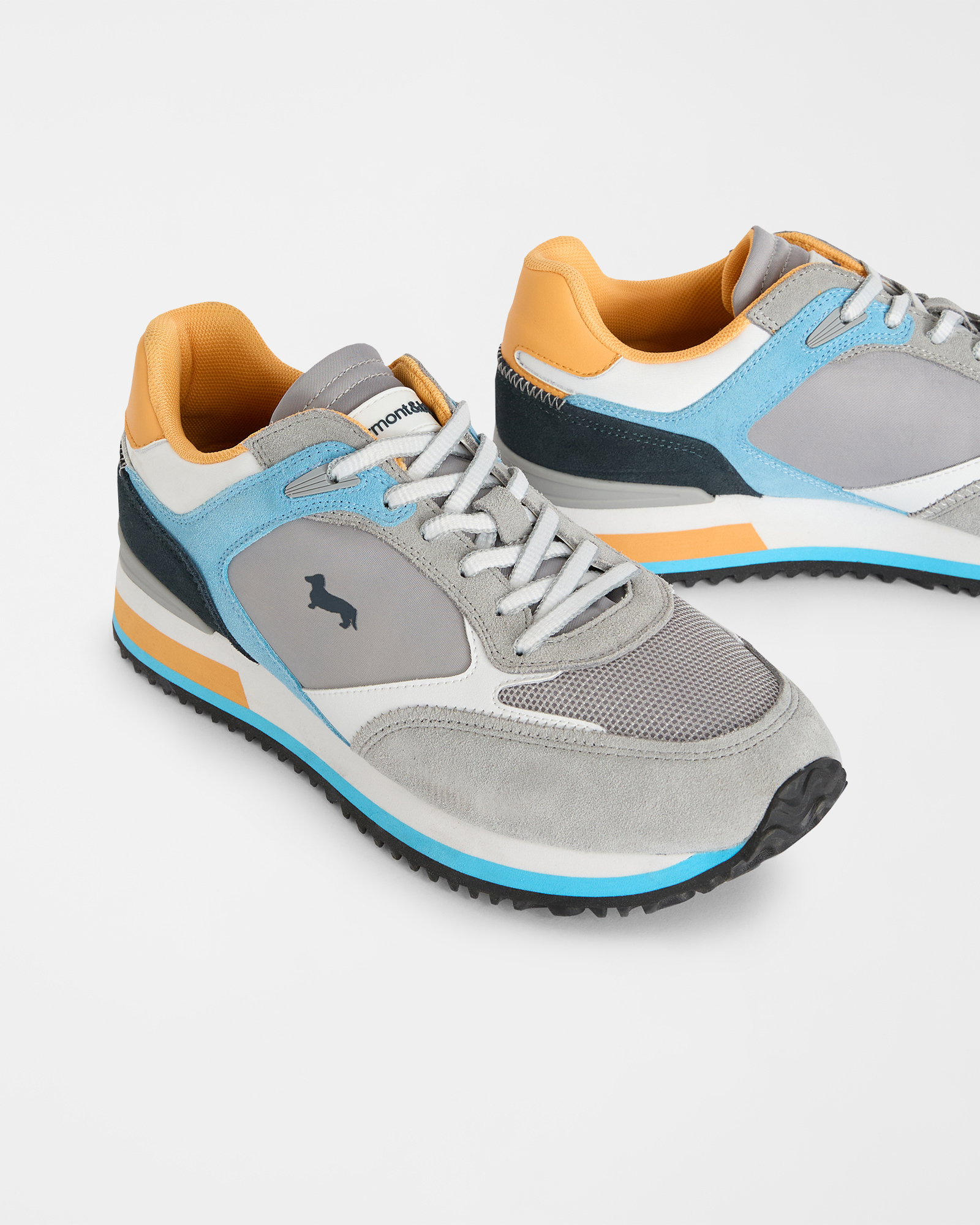 Mixed fabric sneakers, Gray, large image number 3