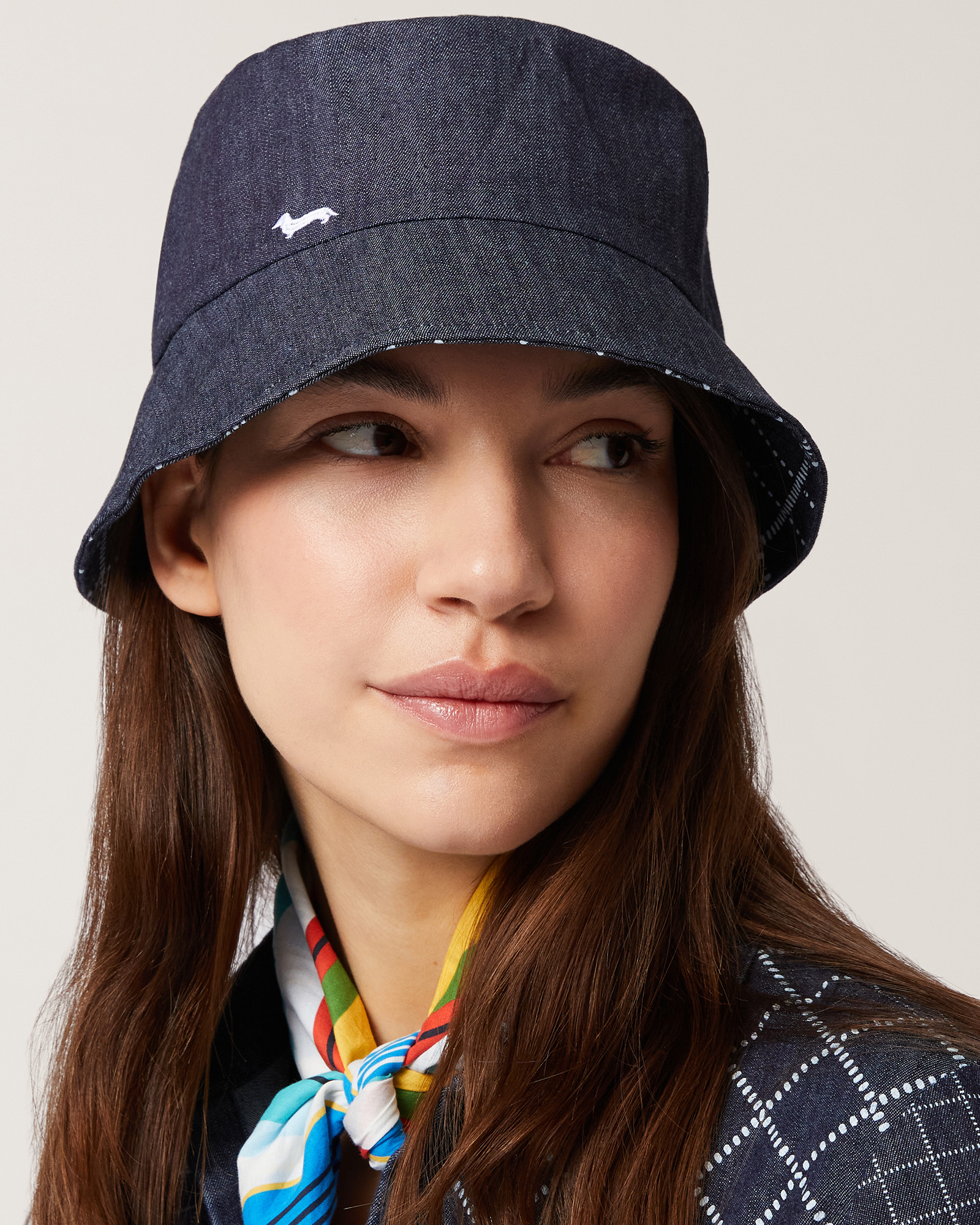 Reversible Denim Bucket Hat, Light Blue, large image number 3
