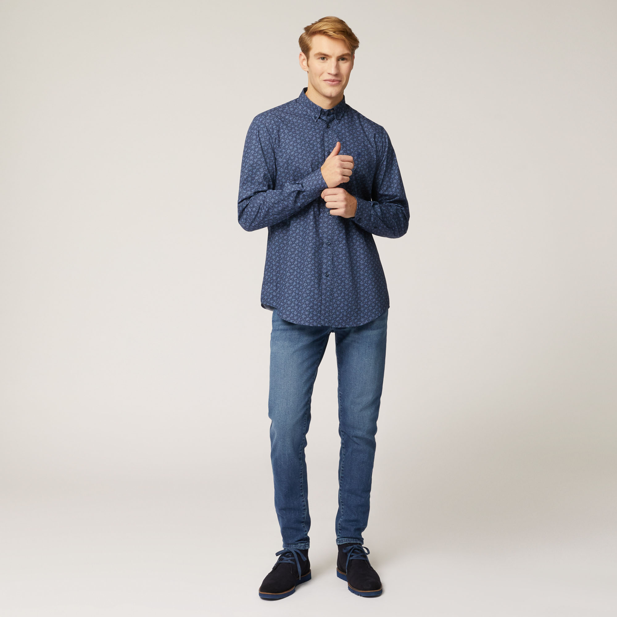 REGULAR M/L COLLO MONTECARLO 2 TEX, Blu, large image number 3
