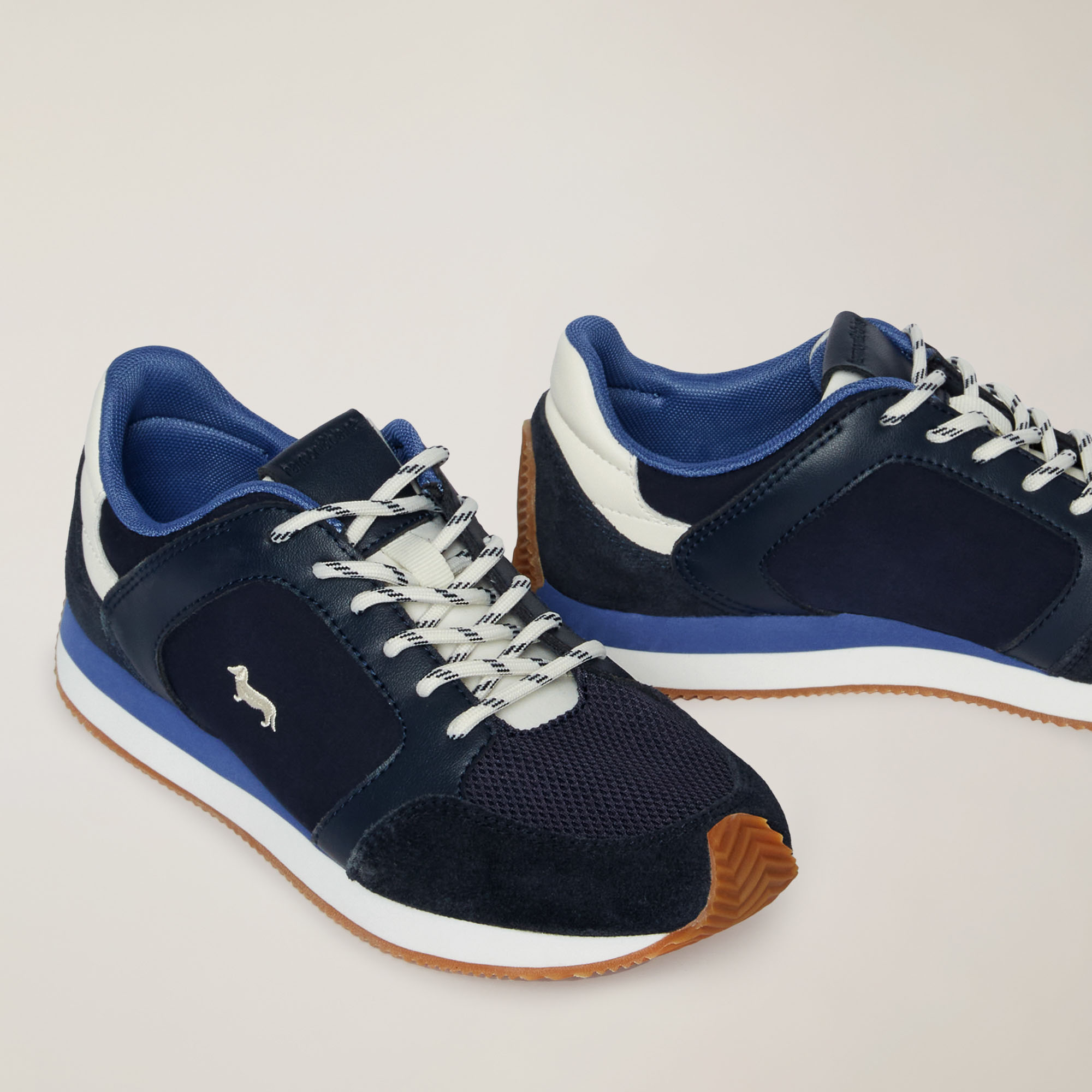 Sneakers mit Sohle in Kontrastfarbe, Blau, large image number 3