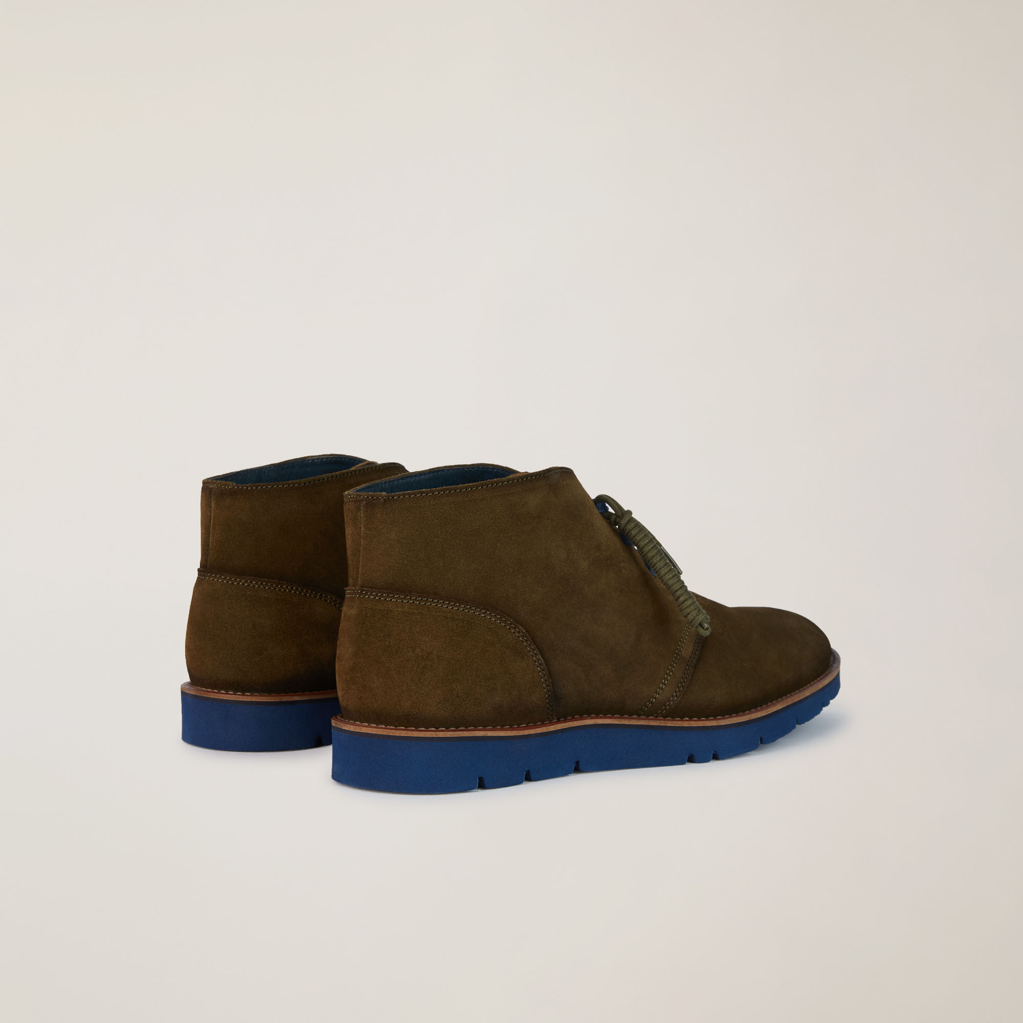 Stivaletto In Pelle Scamosciata, Verde Petrolio, large image number 2