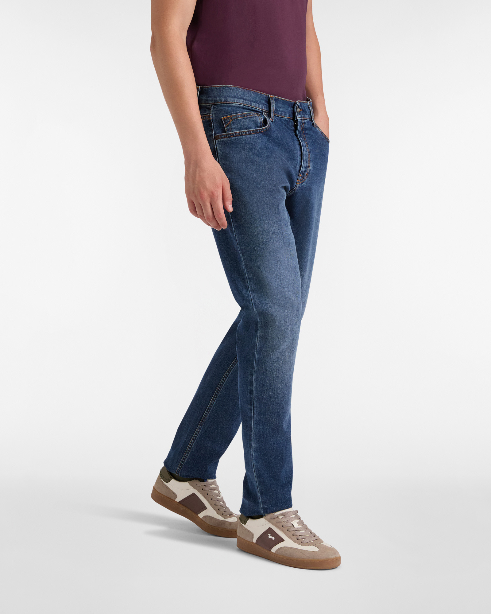 Harmont&Blaine - Pantalone Denim Essentials 5 Tasche, Blu, Taglia: 44
