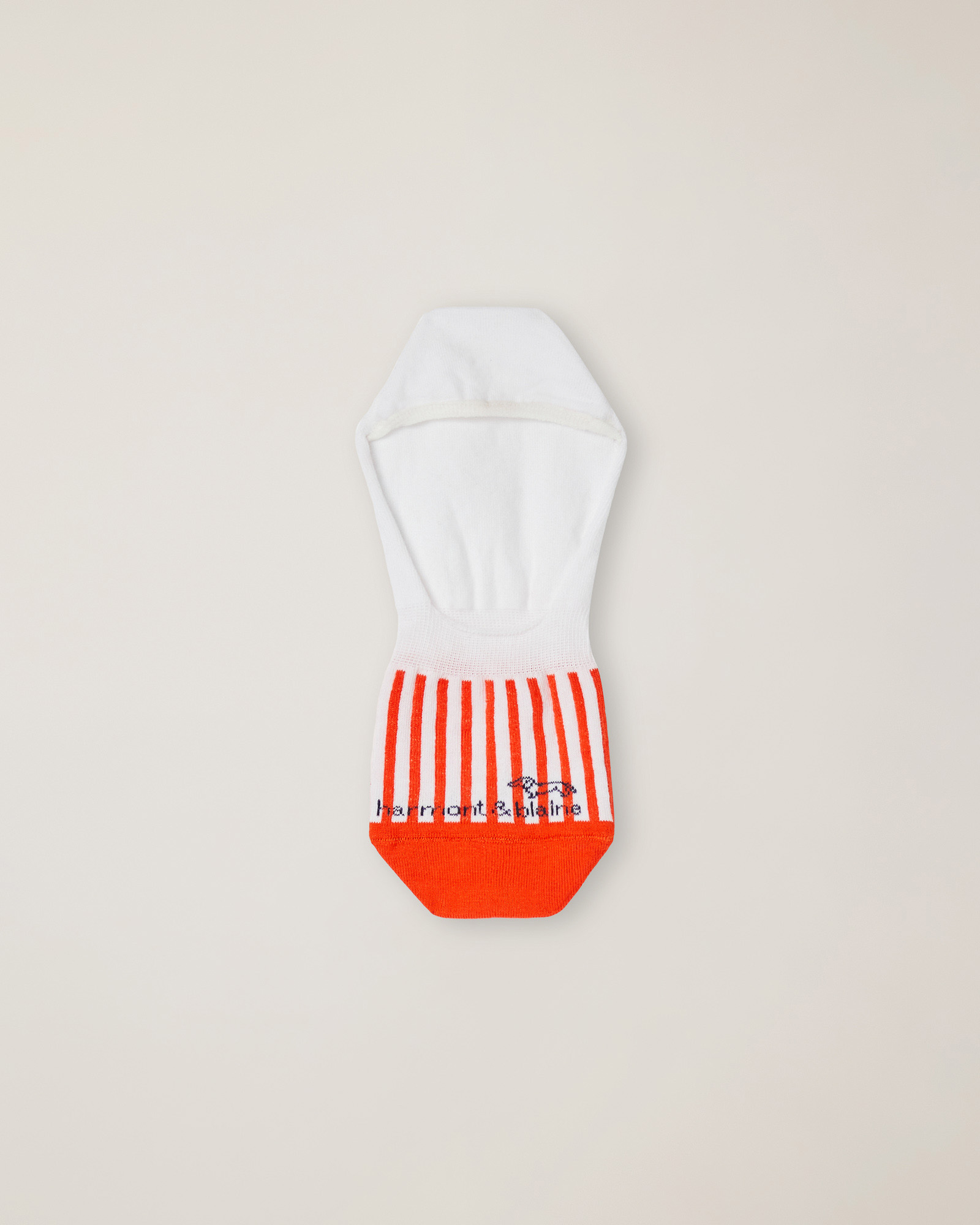 Vertical Stripe Footie Socks, Deep Red, large