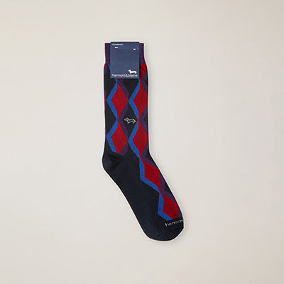 Short Argyle-Patterned Socks