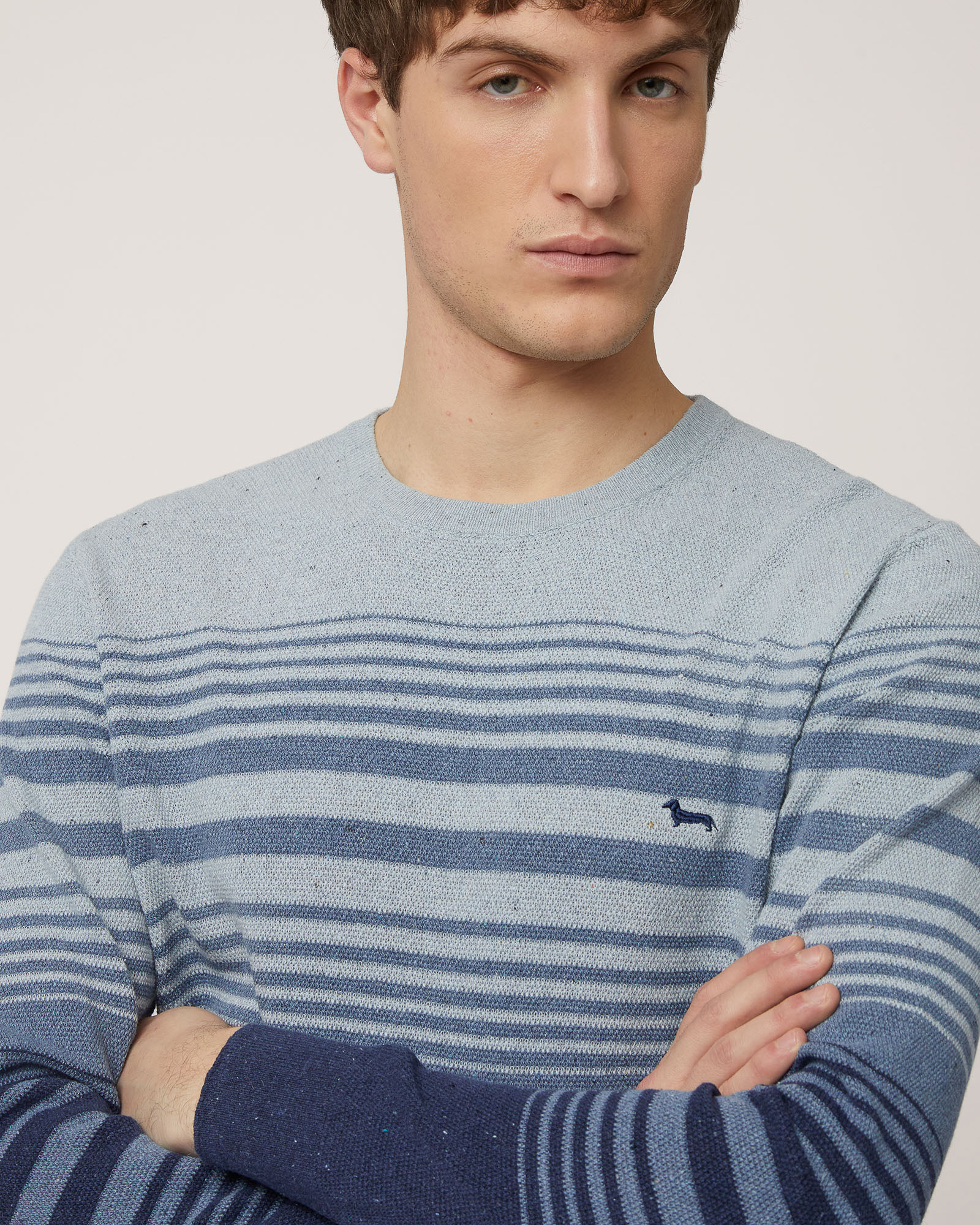 Recycled Denim Pullover, Marine Blue, large image number 2