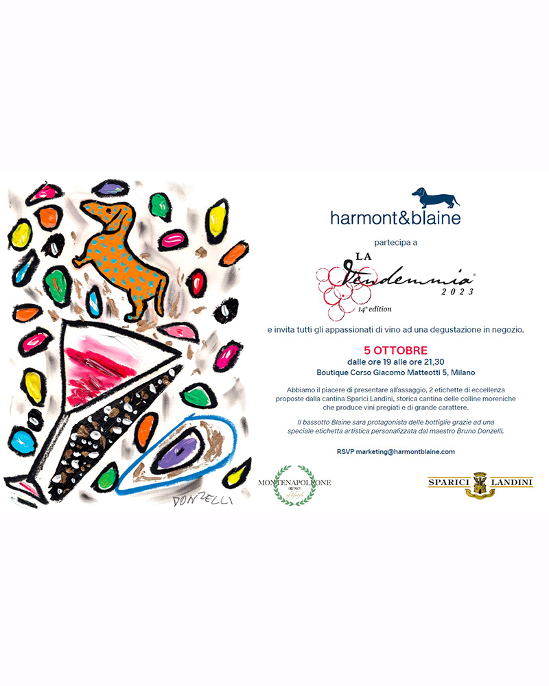 Harmont & Blaine joins the La Vendemmia 2023 event by organizing an exclusive tasting in collaboration with Cantina Sparici Landini, specializing in the production of fine wines in the morainic hills of Veneto.